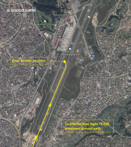 2015-03-04 Turkish Airlines Airbus A330 runway excursion at Kathmandu ...